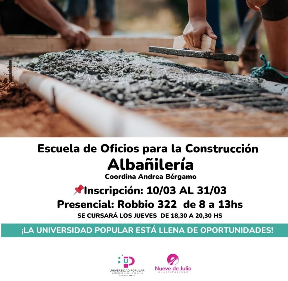 INICIA SU LABOR LA ESCUELA DE OFICIOS PARA LA CONSTRUCCIÓN